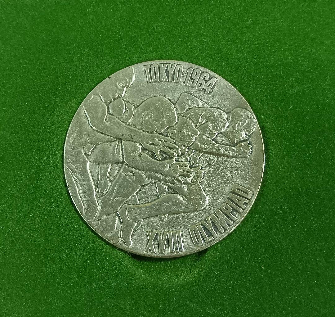 1964年 東京オリンピック 銀メダル　記念メダル　silver925　レトロ
