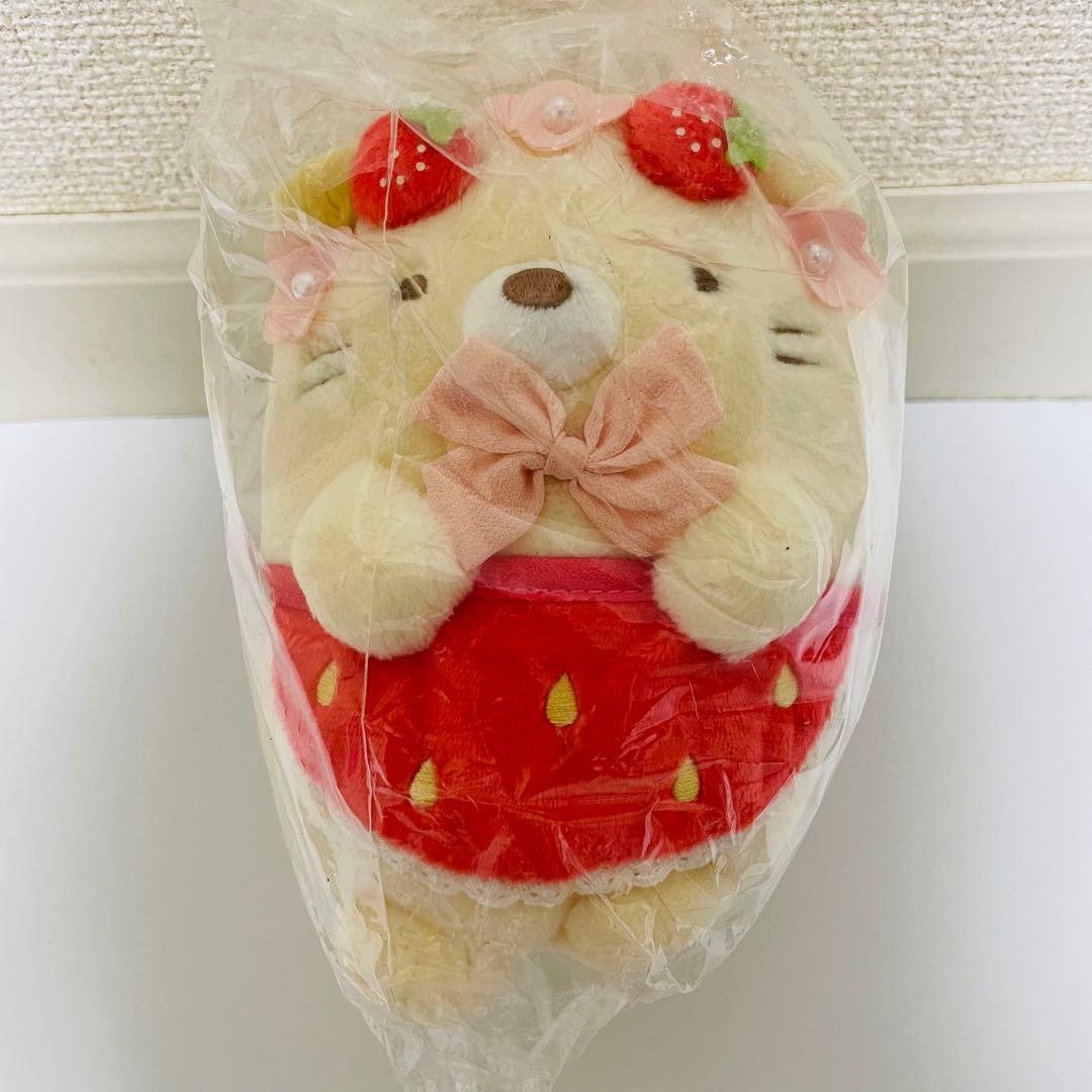 すみっコぐらし いちごフェア もっちりぬいぐるみ 喫茶すみっコ ねこ エプロン