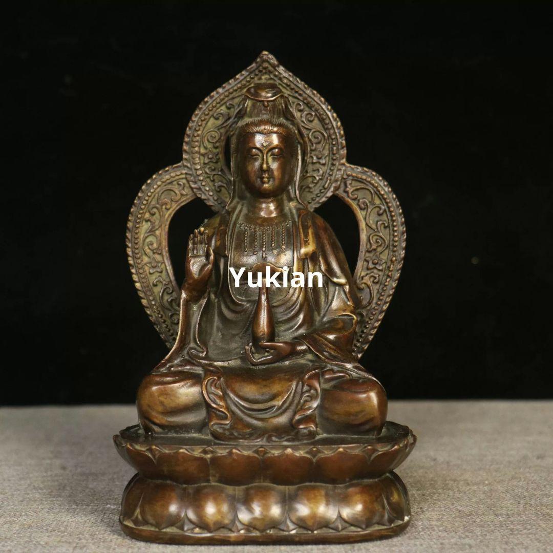 銅細工 観世音菩薩 装飾品 工芸品 美術品 置物