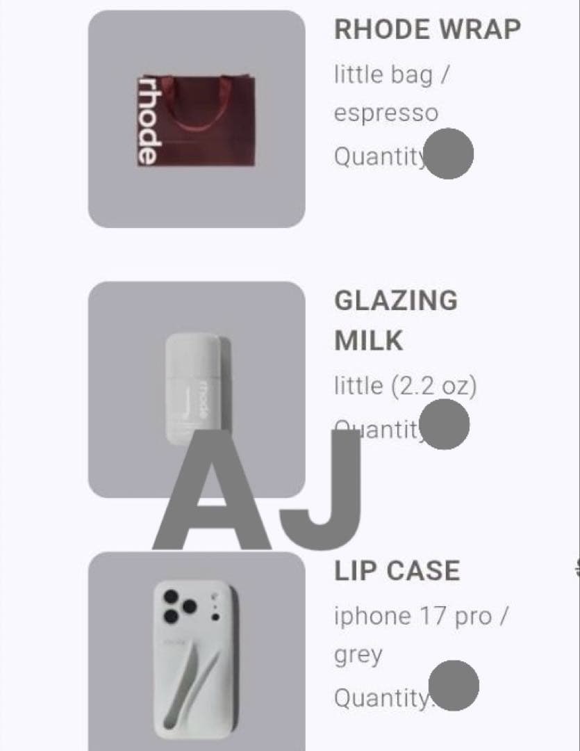 rhode skin grey iPhoneケース 17 pro