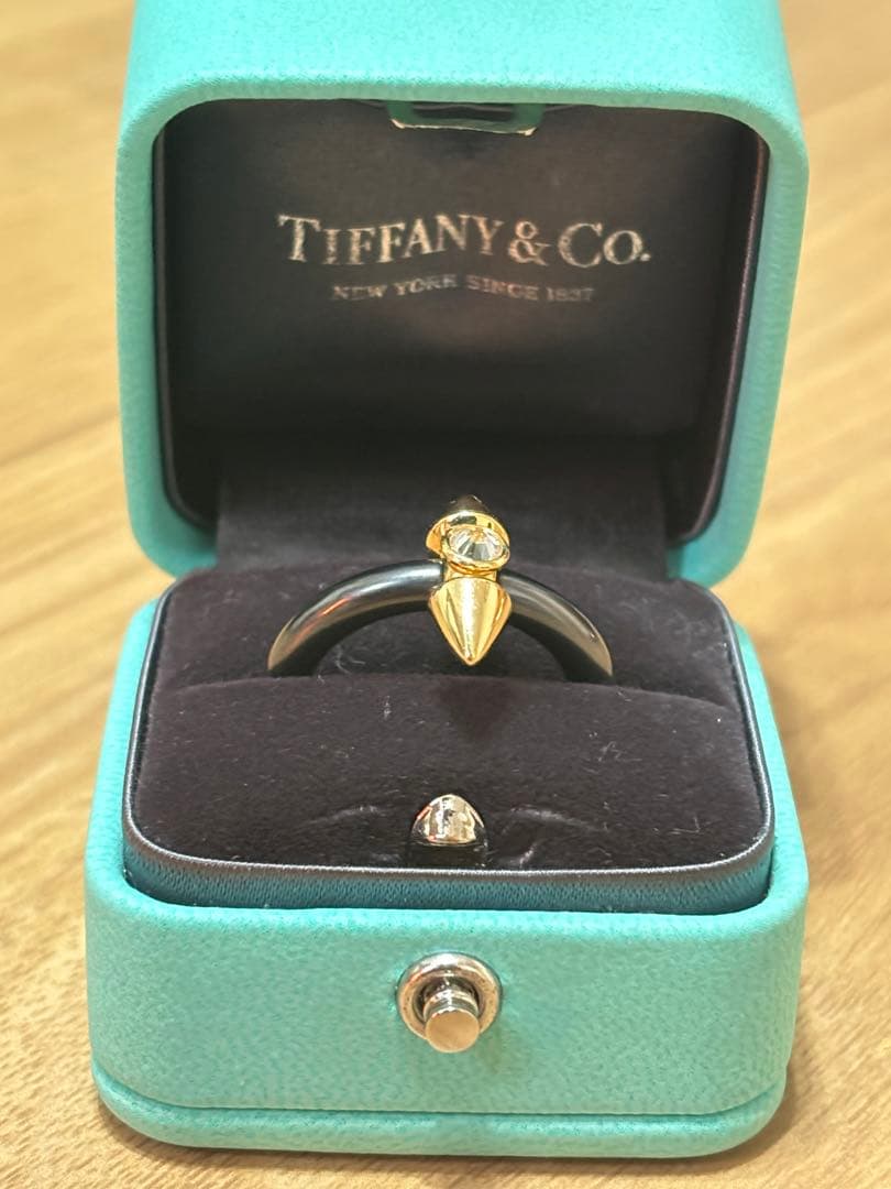 Tiffany タイタンリング15号/チタン 18Kゴールド ダイヤ
