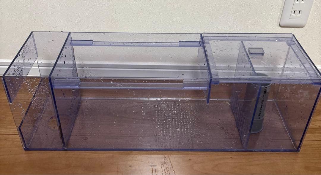60センチ水槽用 上部フィルター ウールボックス引出し式 縁がけ仕様
