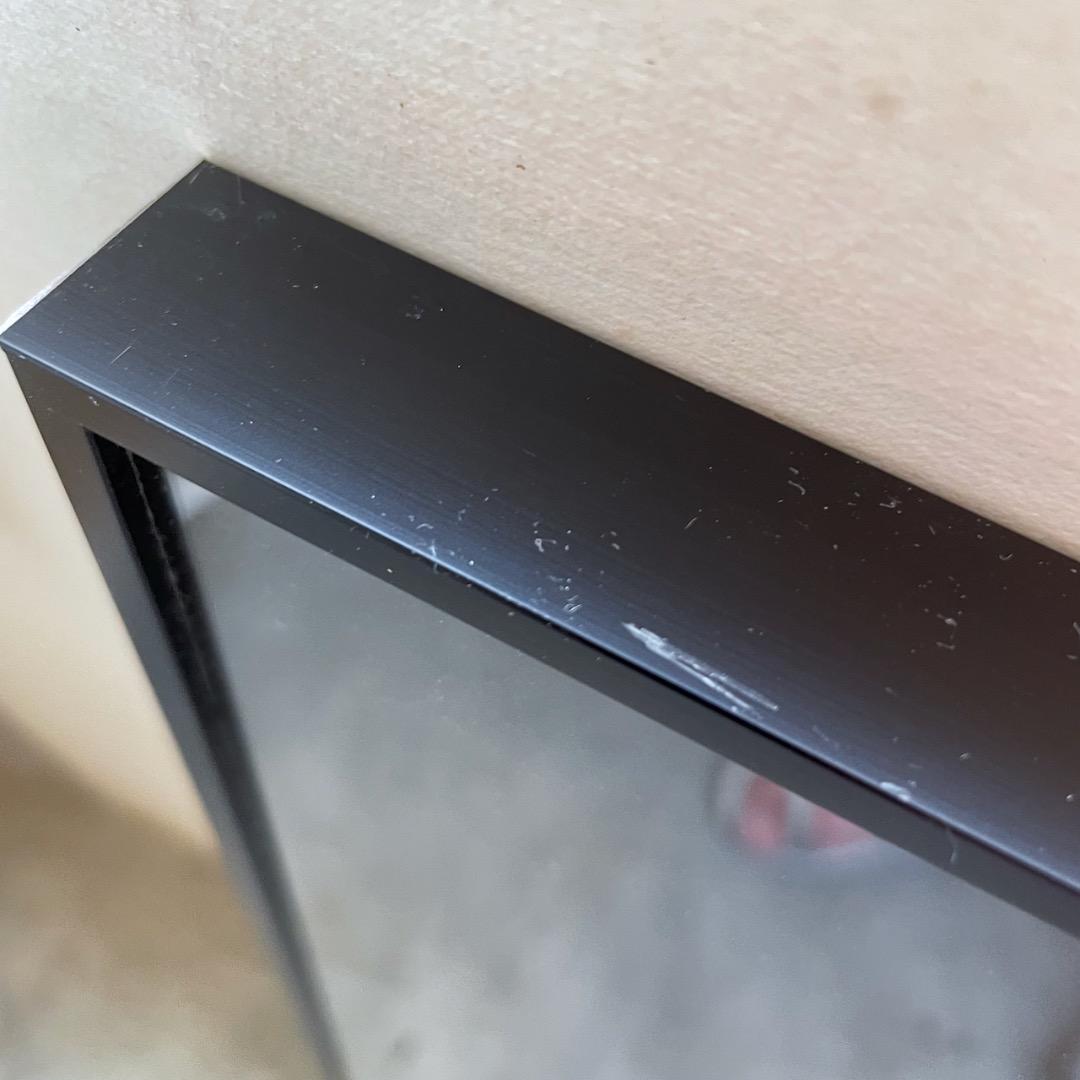 【廃番】アルミ額縁　全紙　ギャラリー　コニカミノルタ　黒＋白マットのオマケ付き