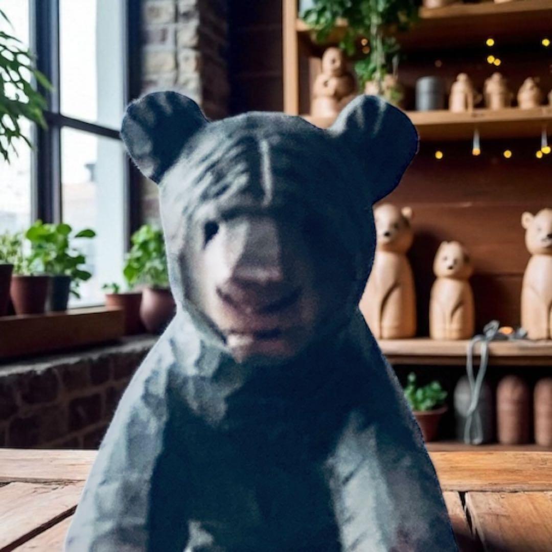 1950年代 北海道函館 毛彫り 木彫り熊楽団×5セット アイヌ 一刀彫り 民藝