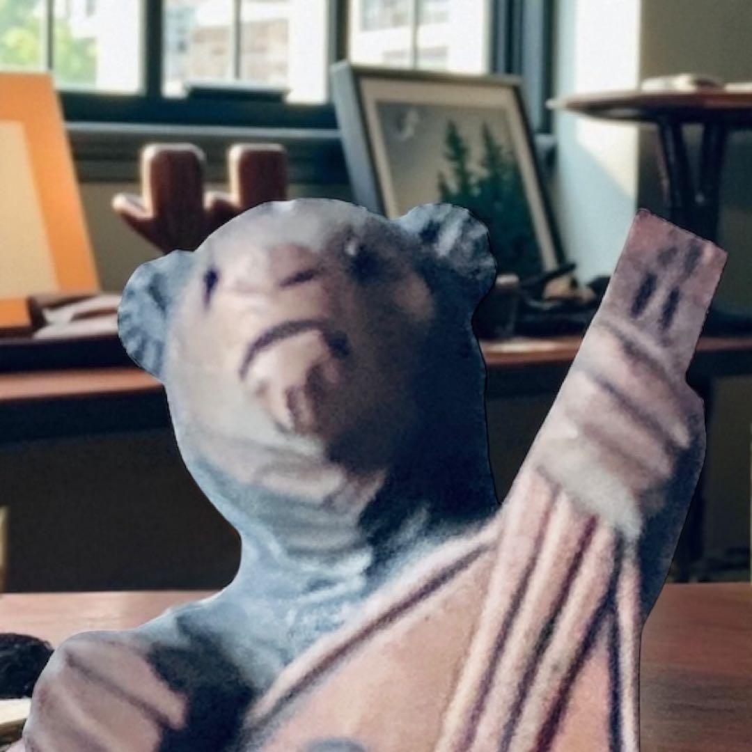 1950年代 北海道函館 毛彫り 木彫り熊楽団×5セット アイヌ 一刀彫り 民藝