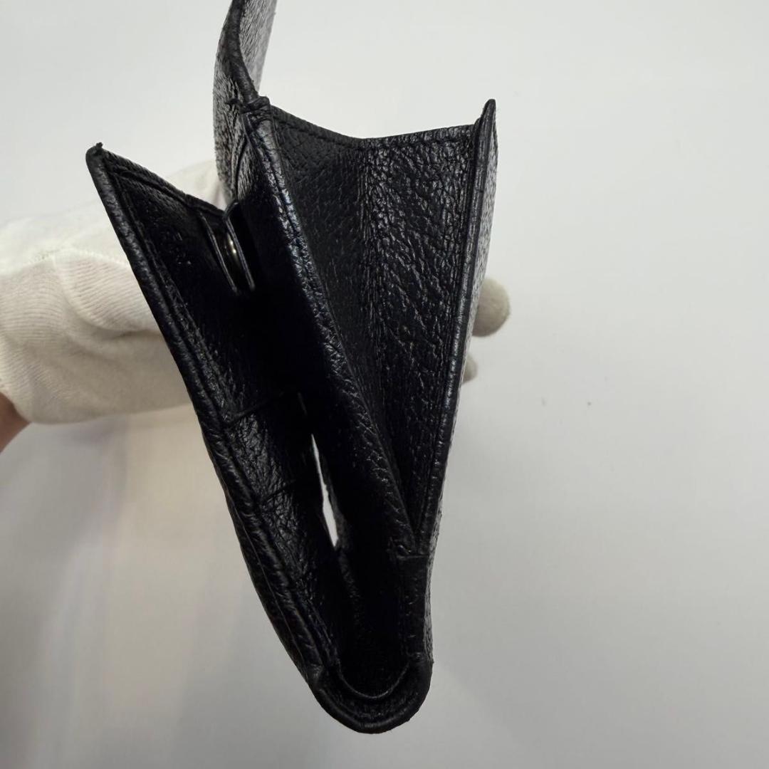 希少✨GUCCI シェリーライン 二つ折り財布 ユニセックス ブラック レザー