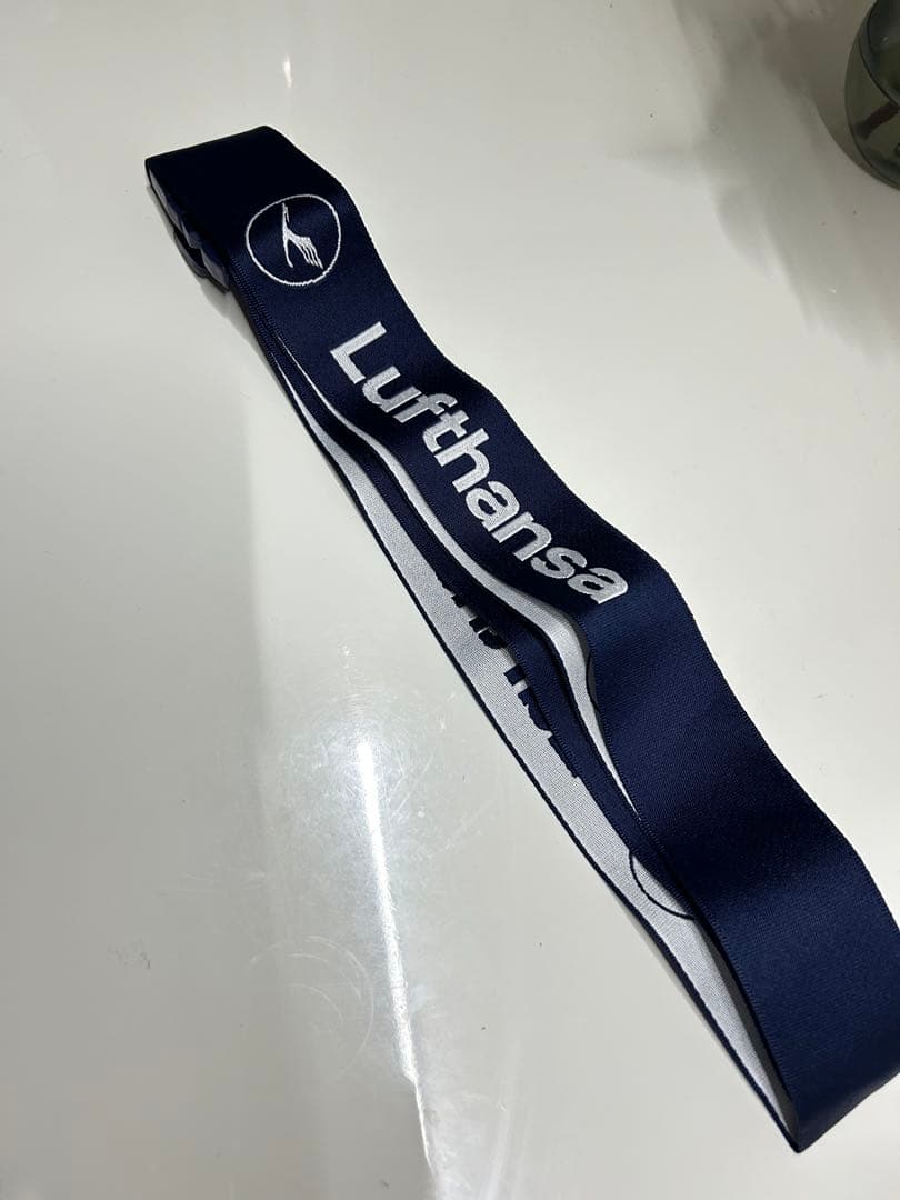 Lufthansa ルフトハンザ　調整可能ラゲージベルト ダークブルー
