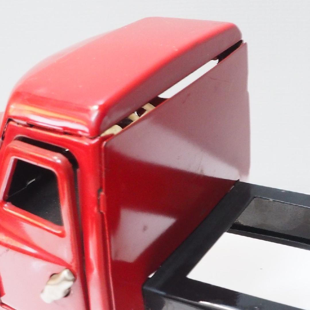 マルサン【ジャイアント三輪ダンプ トラック 赤/水色】ブリキ自動車TIN【箱無】