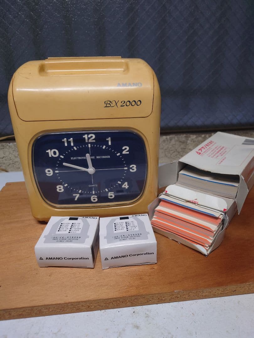 AMANO BX2000 タイムレコーダー　インク2本 カード1.5箱付　アマノ