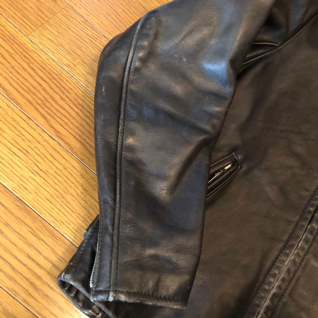 Schott ショットUSAゴーストスカルバックハンドペイントシングルライダース