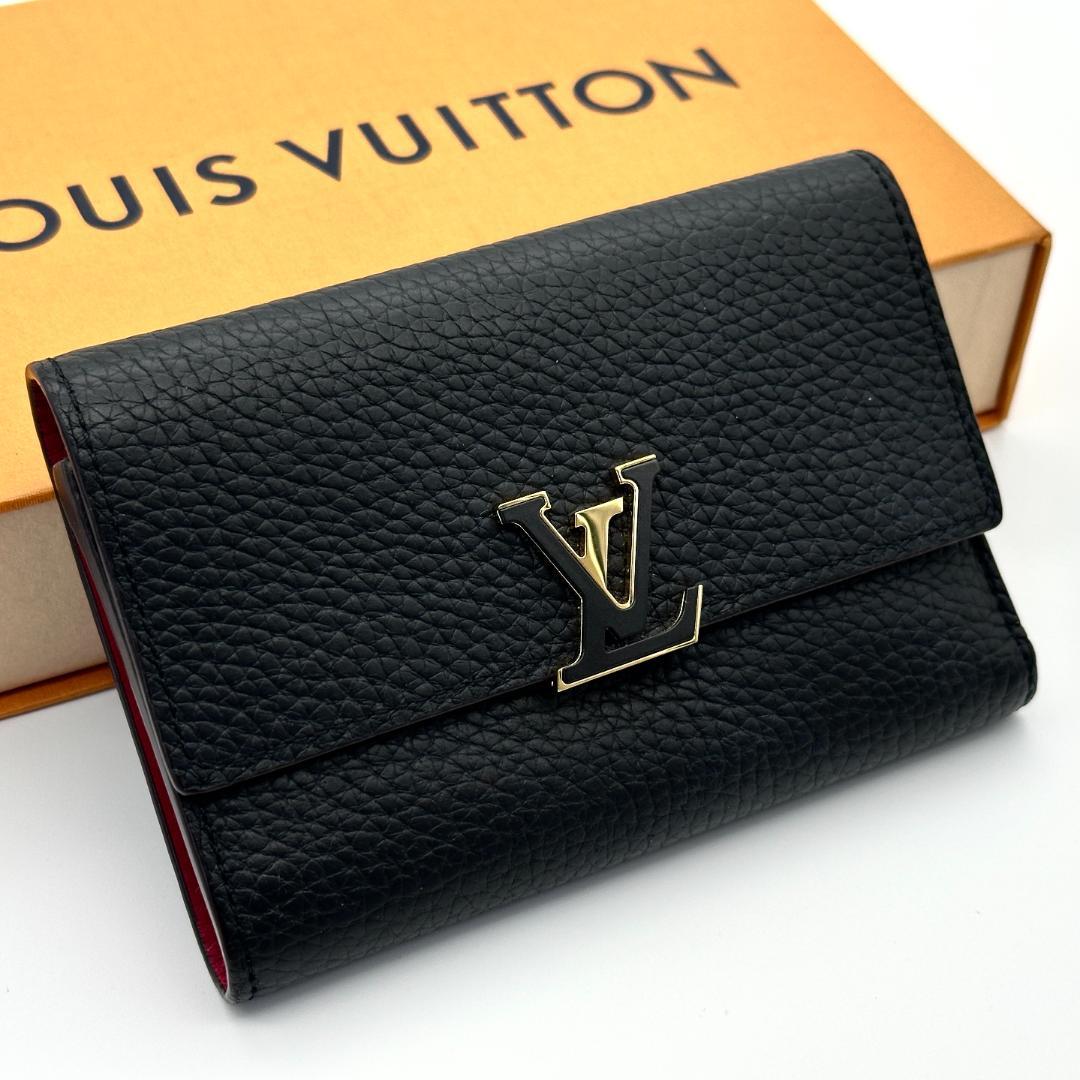 【極美品】ルイヴィトン　トリヨン　ポルトフォイユ　カプシーヌ　コンパクト　黒