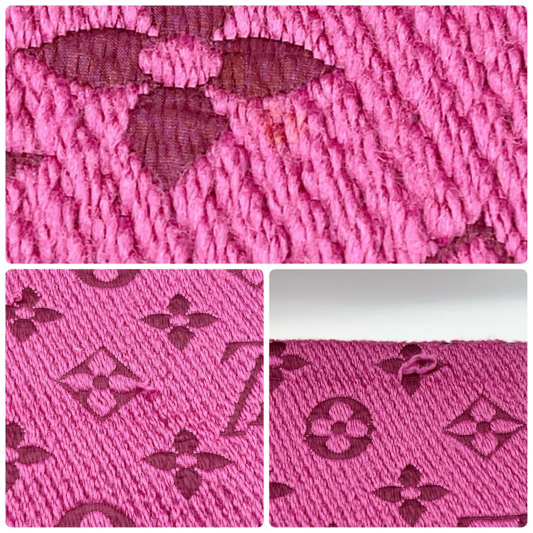 ルイヴィトン エシャルプ ロゴマニ マフラー モノグラム パープル M75503