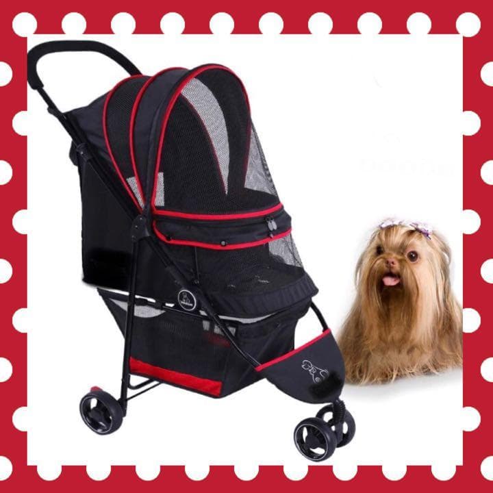 ❤3輪で小回り抜群❣高さがあり空間広々で開放感抜群♪❤安全装置付☆ペットカート