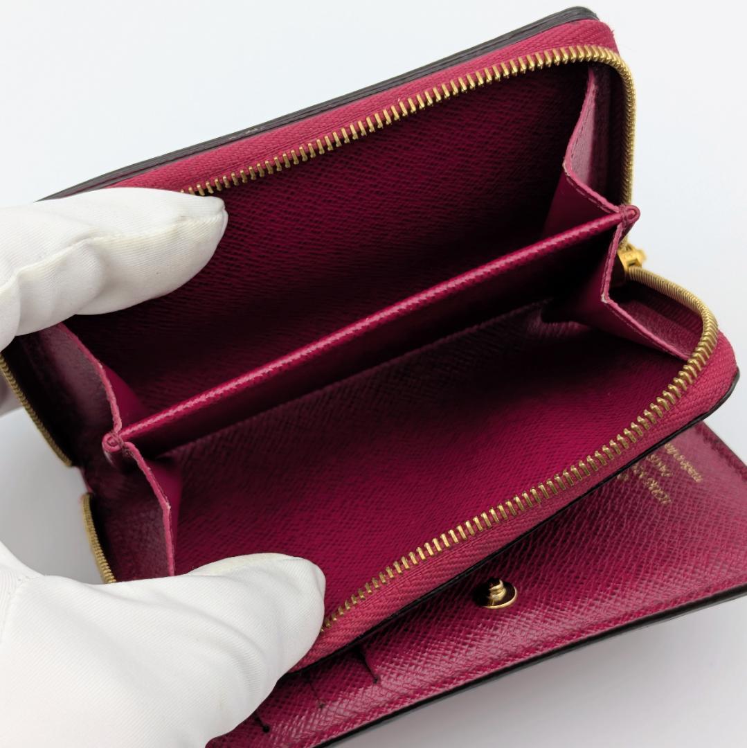 ルイヴィトン モノグラム ポルトフォイユ・ルー フューシャ M82377 IC