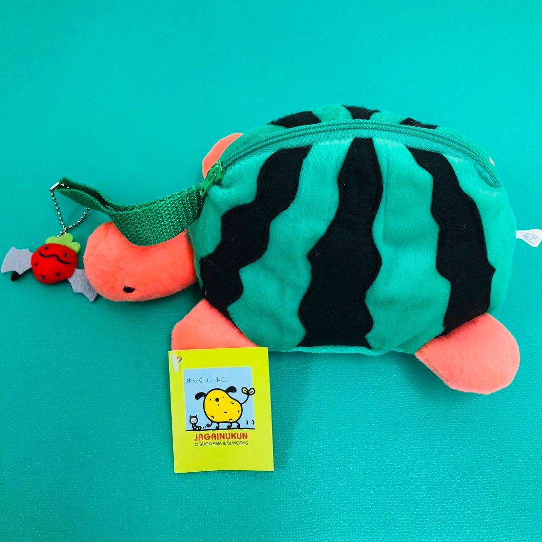 タグ付き 激レア★じゃがいぬくん ぬいぐるみポーチ フクヤ すいかめくん