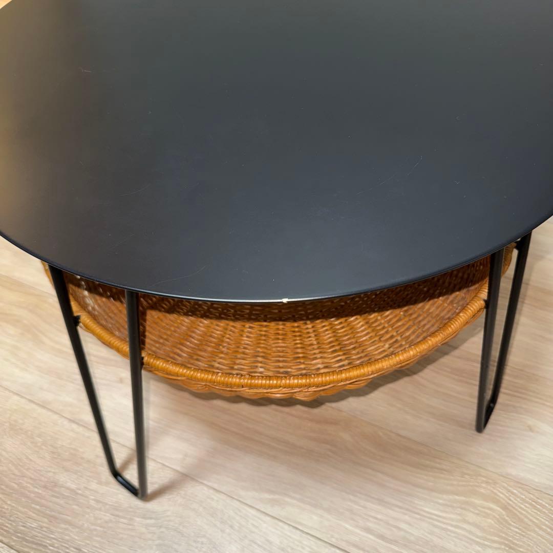 サイドテーブル・ナイトテーブル・ローテーブル WALLABY LOW TABLE ROUND Black