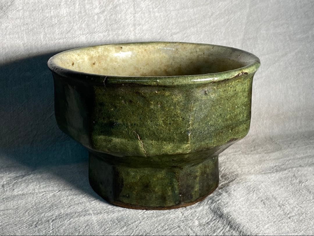 武内晴二郎作　鉄刷毛目面取鉢