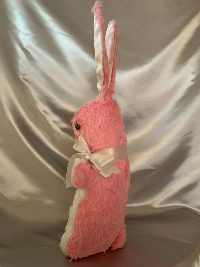 ビンテージドール　ピンクのキョロ目のバニー　うさぎ　ウサギ　bunny レトロ