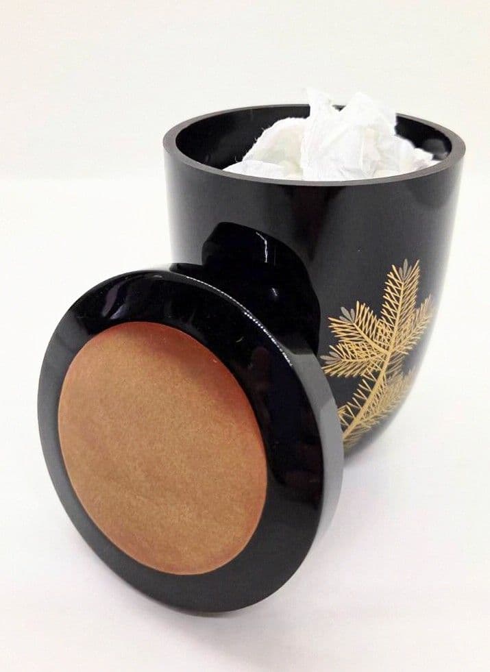 【茶道具】寿老棗　若松　加賀塗師四代辻石齋