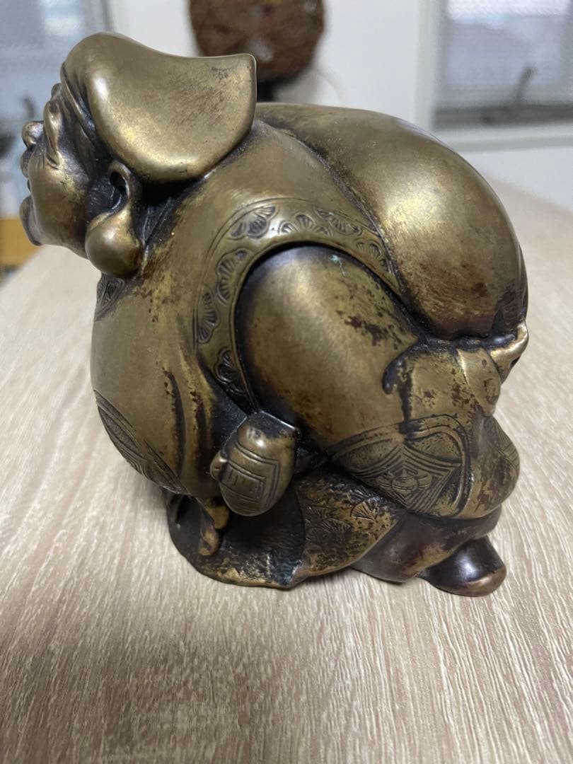 銅製 置物七福神 財神大黒天 幸福 縁起物
