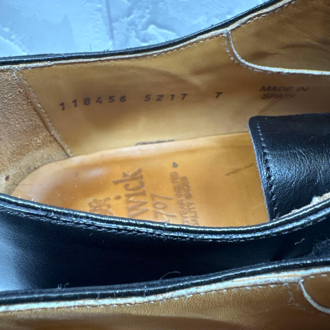 Berwick バーウィック 5217 ブラック ストレートチップ UK7