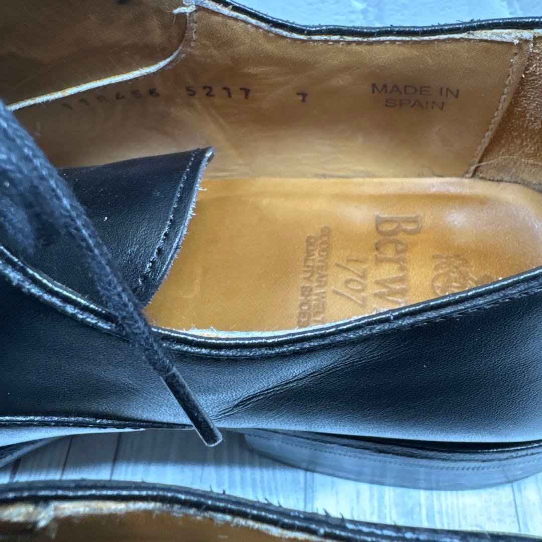 Berwick バーウィック 5217 ブラック ストレートチップ UK7