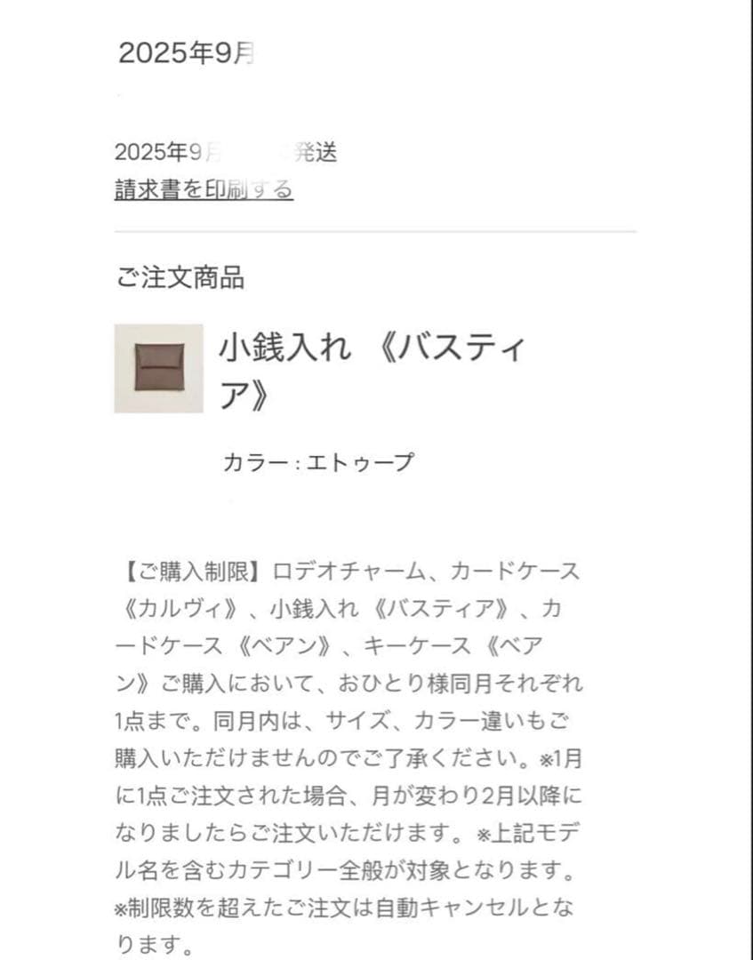 土日限定　新品　HERMES エルメス　ケース　バスティア