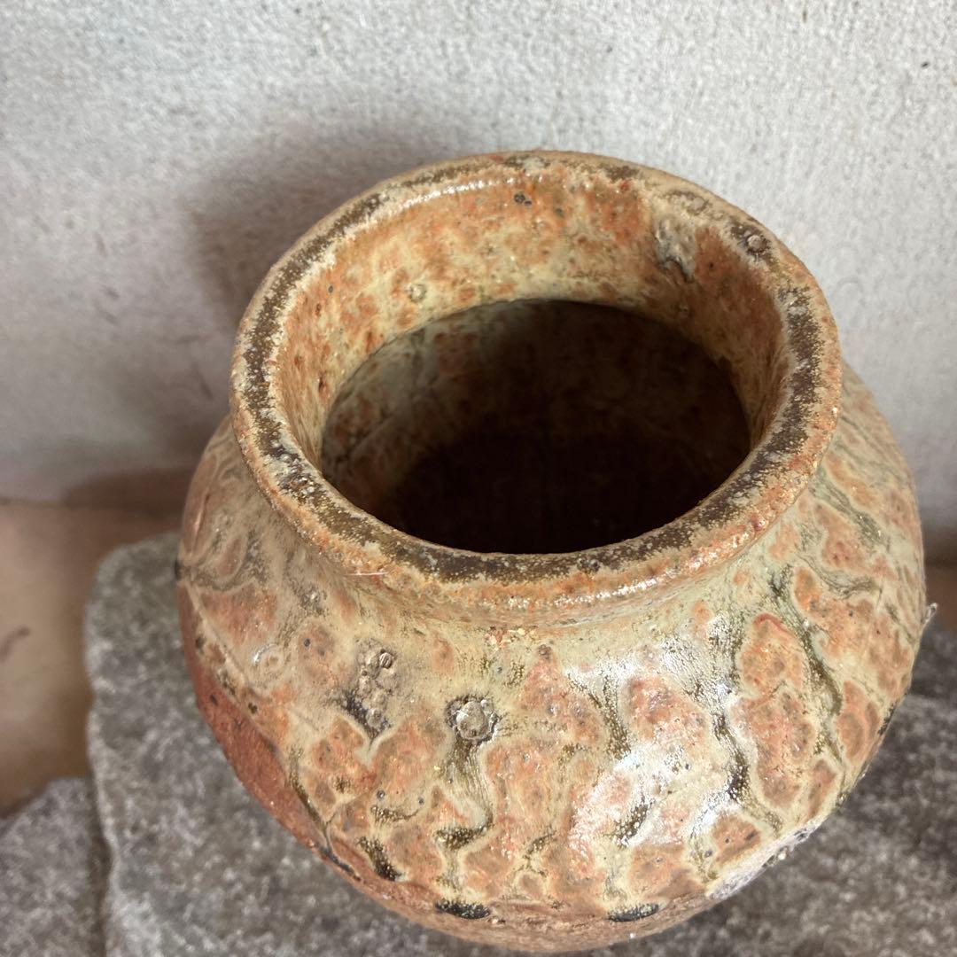 小壺　常滑焼　三筋壺