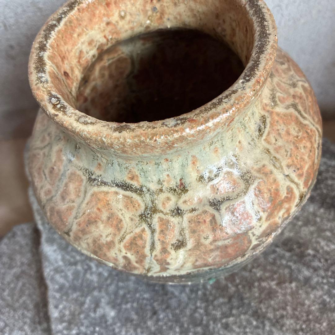 小壺　常滑焼　三筋壺