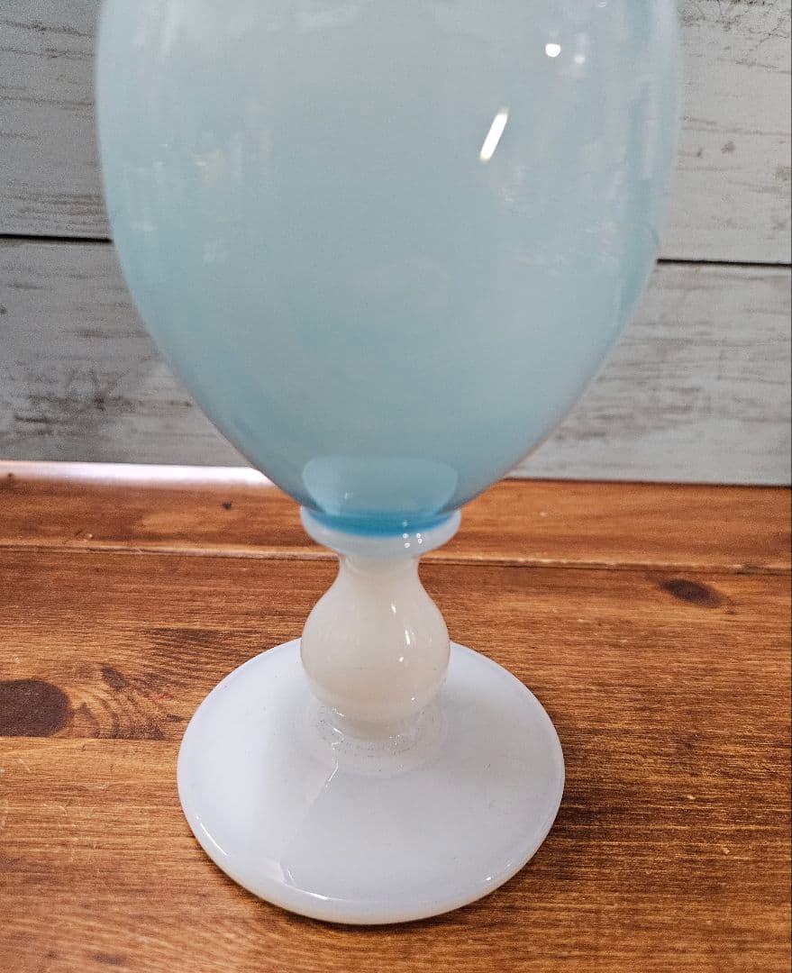 フランスアンティーク オパリンガラス 花瓶 一輪挿し グラス フラワーベース