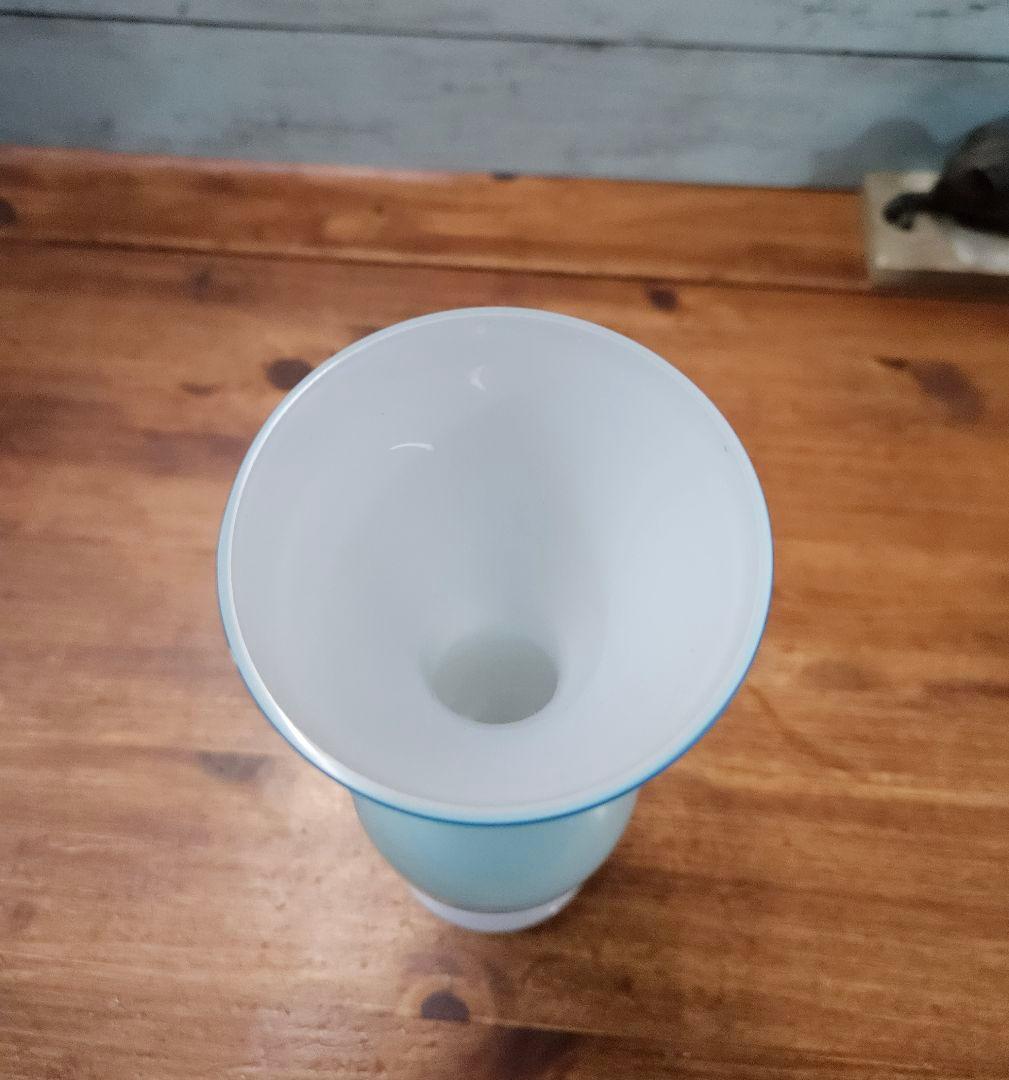 フランスアンティーク オパリンガラス 花瓶 一輪挿し グラス フラワーベース