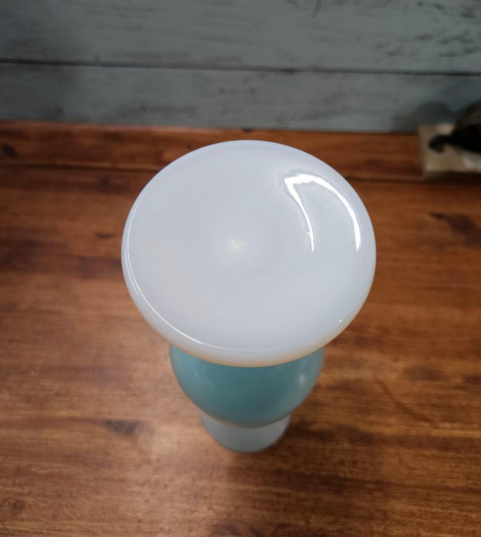 フランスアンティーク オパリンガラス 花瓶 一輪挿し グラス フラワーベース