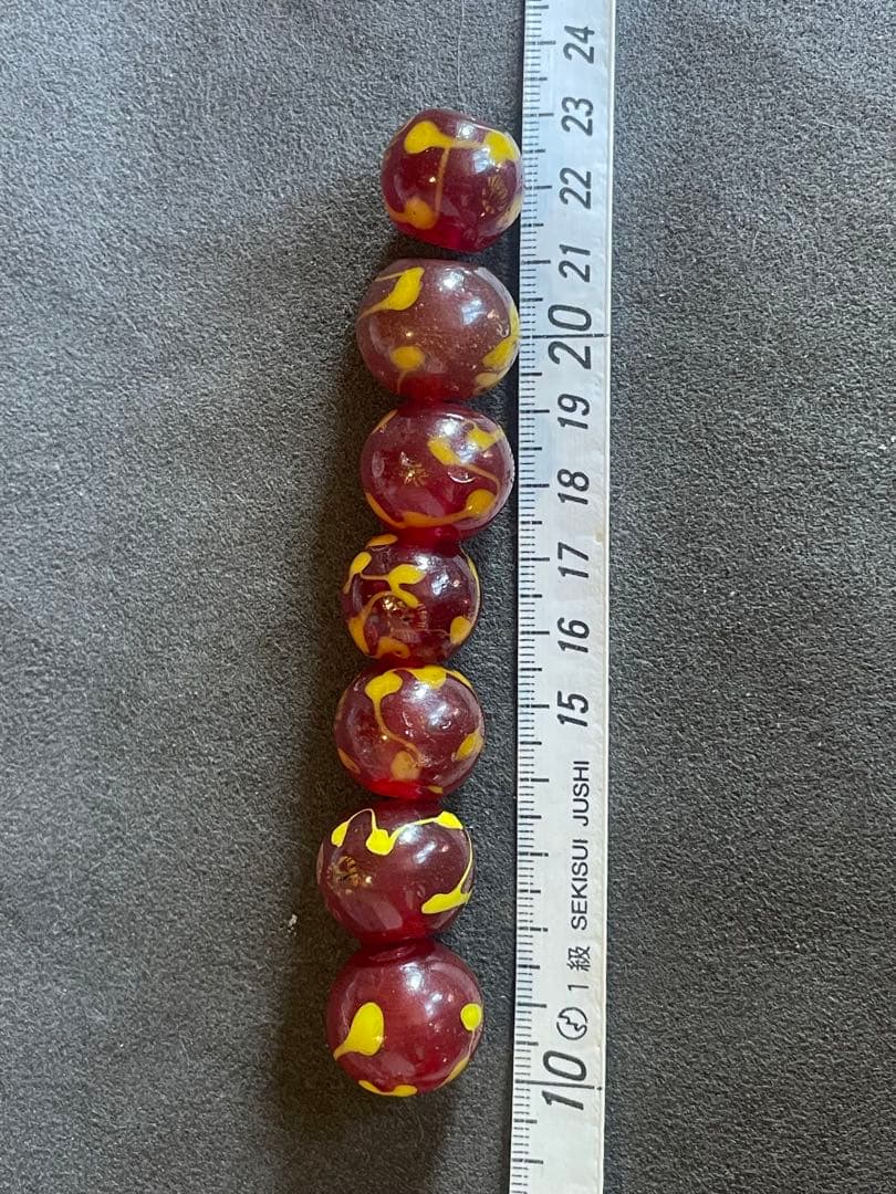 江戸とんぼ玉　江戸時代　7粒