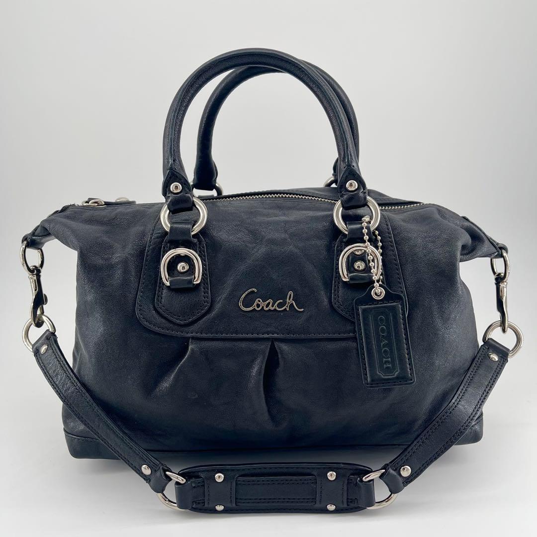 バッグ COACH Ashley Satchel Handbag Black y2k