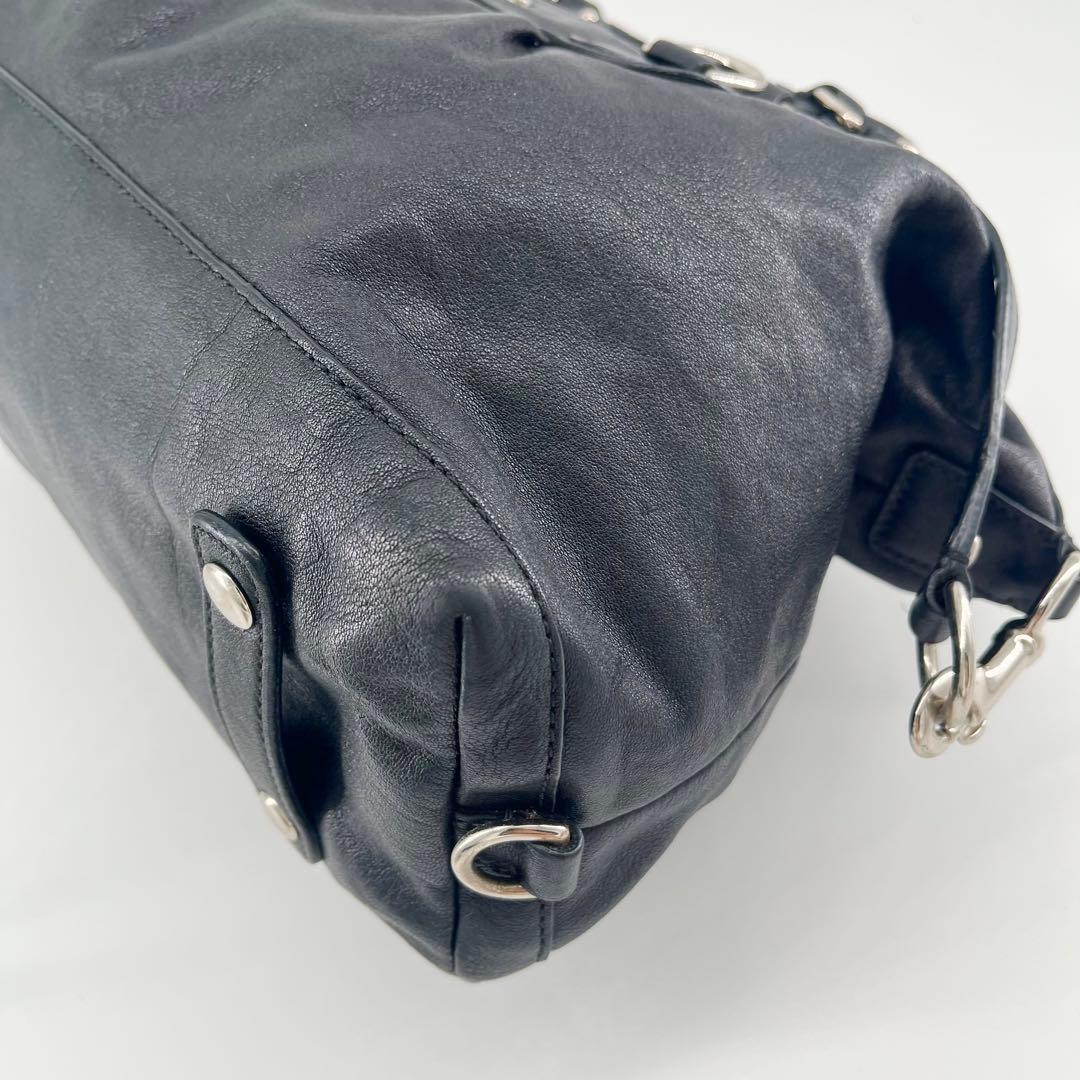 バッグ COACH Ashley Satchel Handbag Black y2k