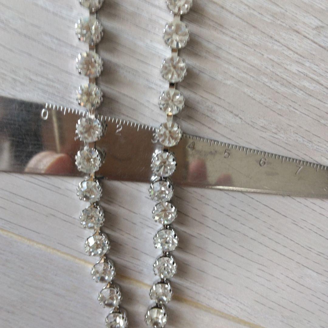 Swarovski ラインストーンチェーン（クリスタルガラス連爪、合計7.2m）
