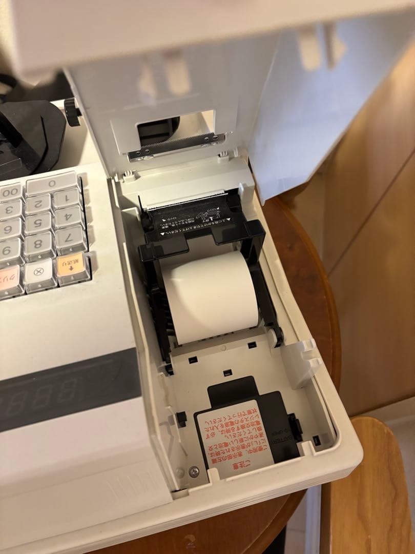 xe-a147レジ台、シャープ、おまけレシート用紙10本