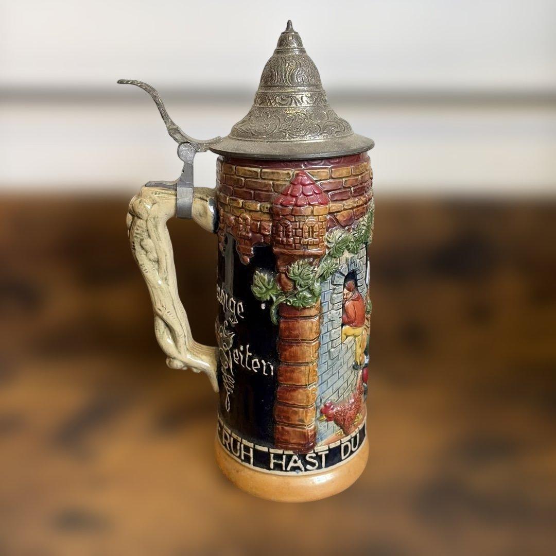 西ドイツ「トラブル タイムズ」ビール シュタイン　置物　インテリア