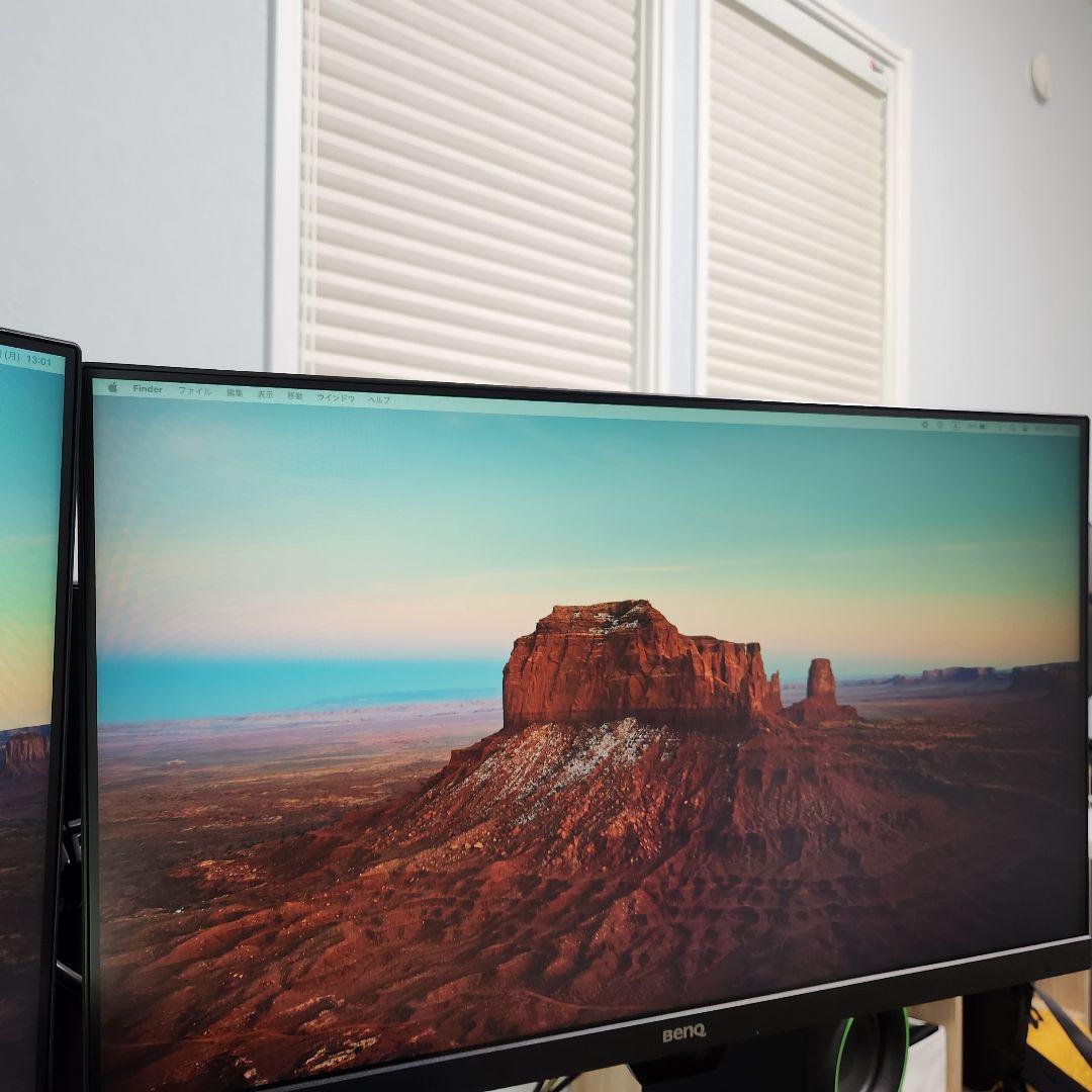 BenQ GW2480 デュアルモニターセット (モニターアーム・おまけ付き)