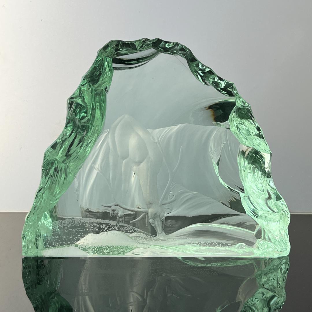 【Kosta Boda】ガラス 鹿のオブジェ / ペーパーウェイト