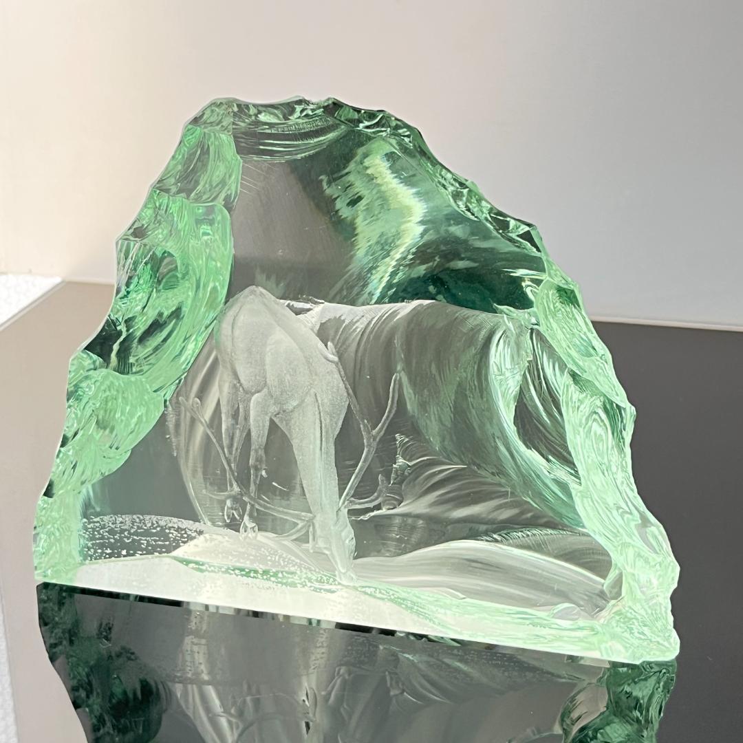 【Kosta Boda】ガラス 鹿のオブジェ / ペーパーウェイト