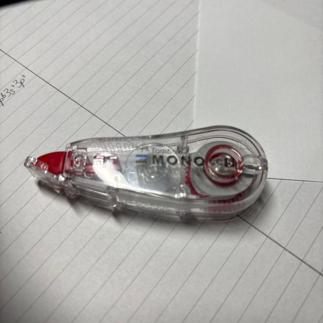 モノエル 修正テープ クリア/レッド