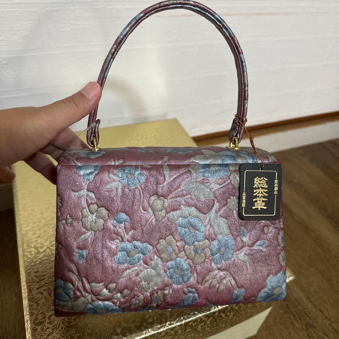 新品 未使用 着物 和装 草履バッグセット 総本革