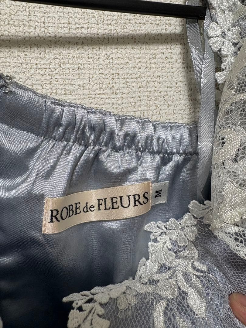 ROBEdeFLEURS フラワー刺繍アシメントリードレス