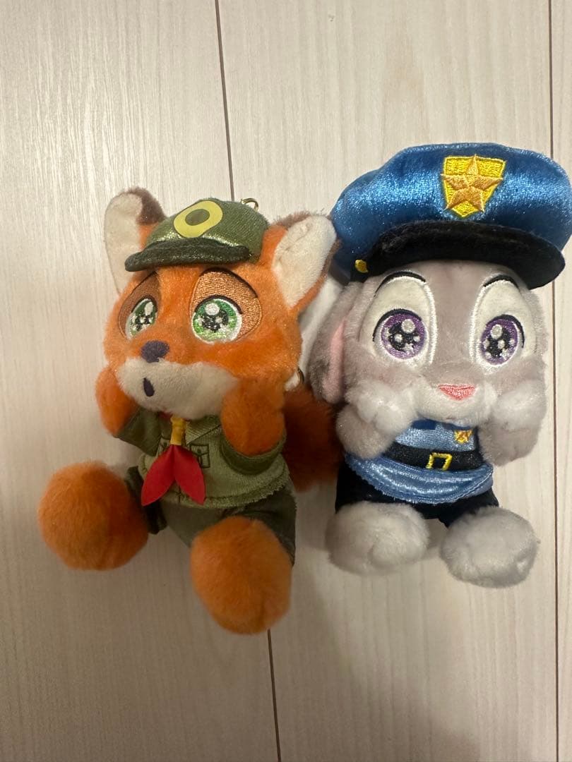 ディズニーストア ズートピア ニック ジュディ ぬいぐるみキーチェーン