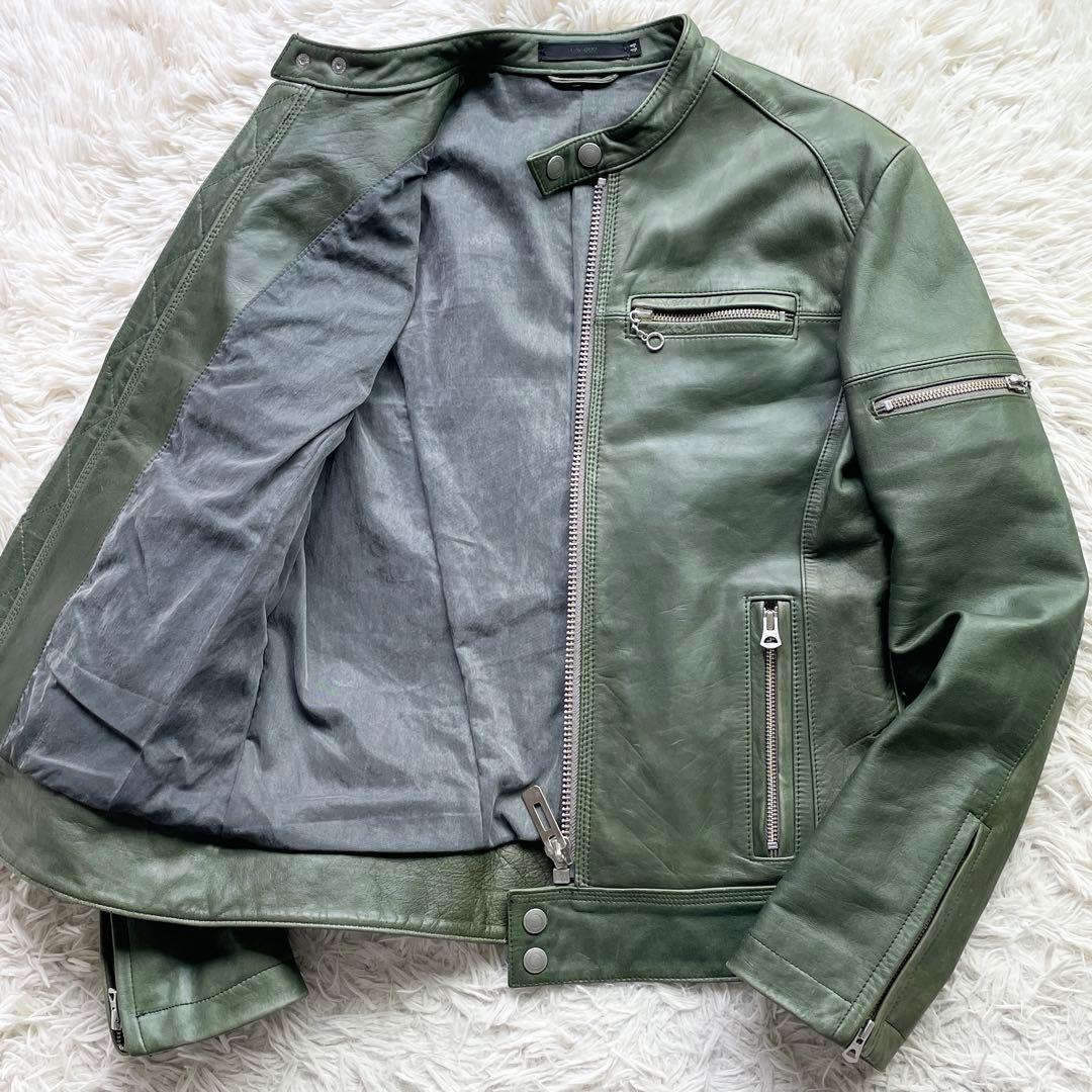 希少カラー ホースハイド シングルライダース CAV-000 モスグリーン