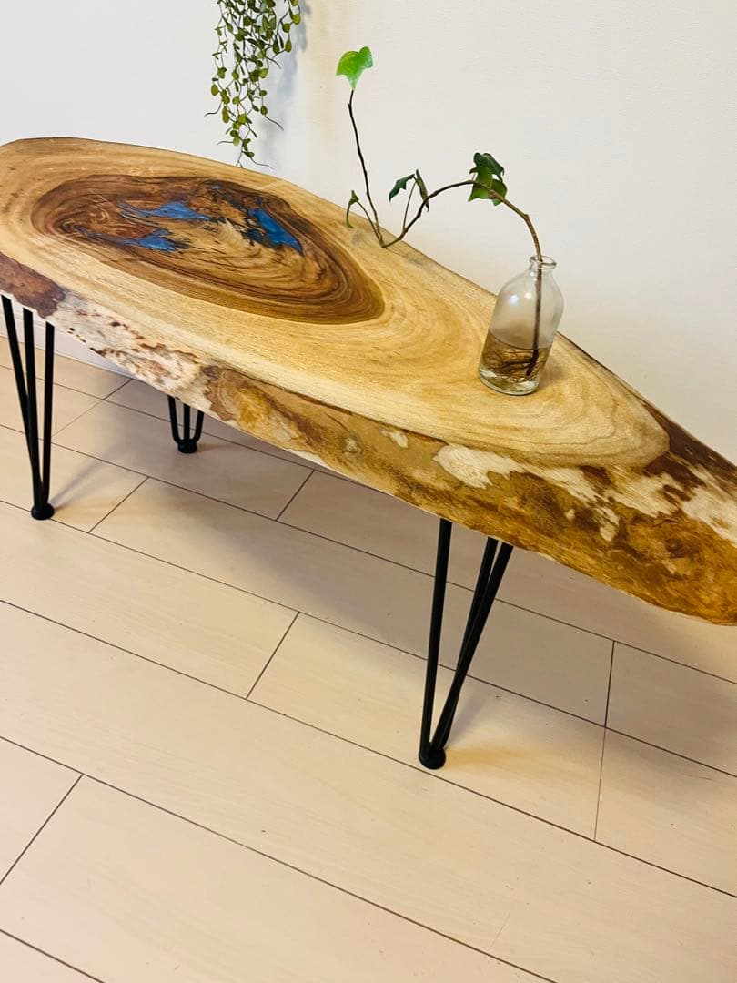 レジンテーブル　輪切りテーブル　一枚板テーブル　サイドテーブル