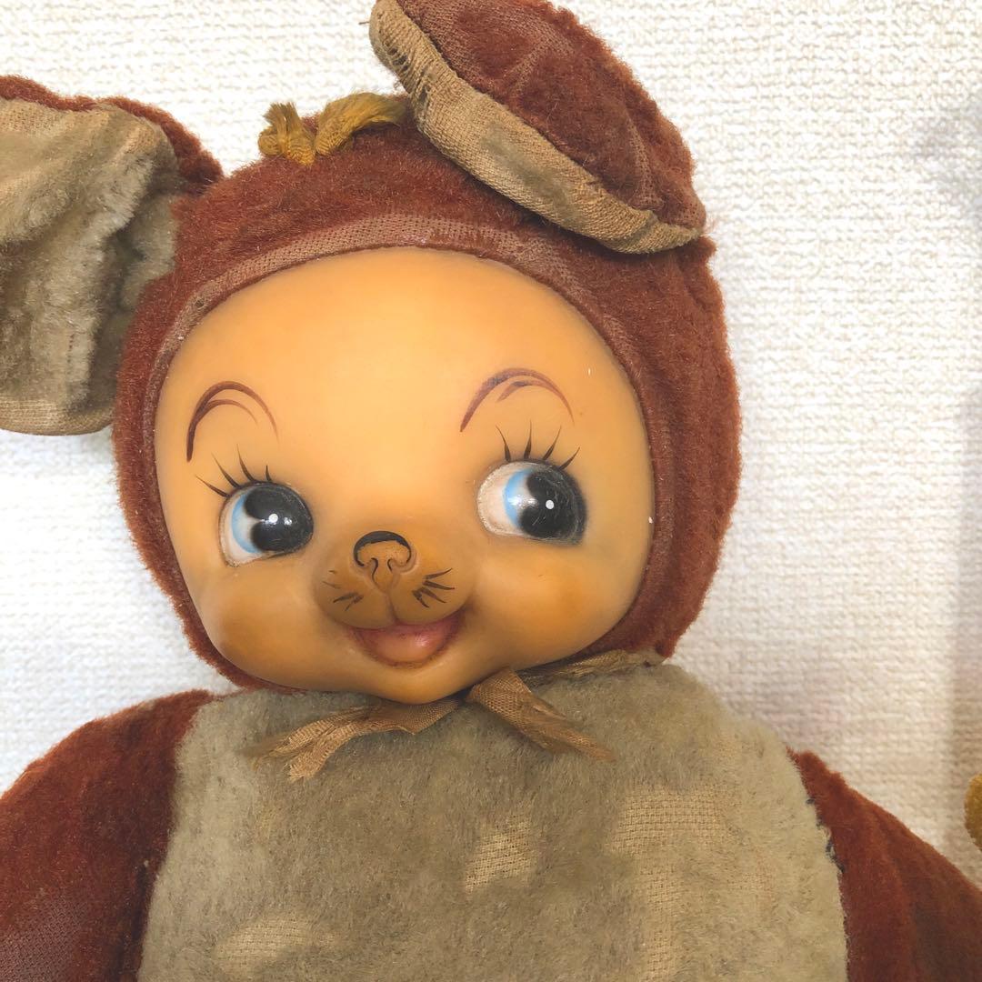 アンティーク ラバーフェイス ドール ぬいぐるみ ヴィンテージ クマちゃん