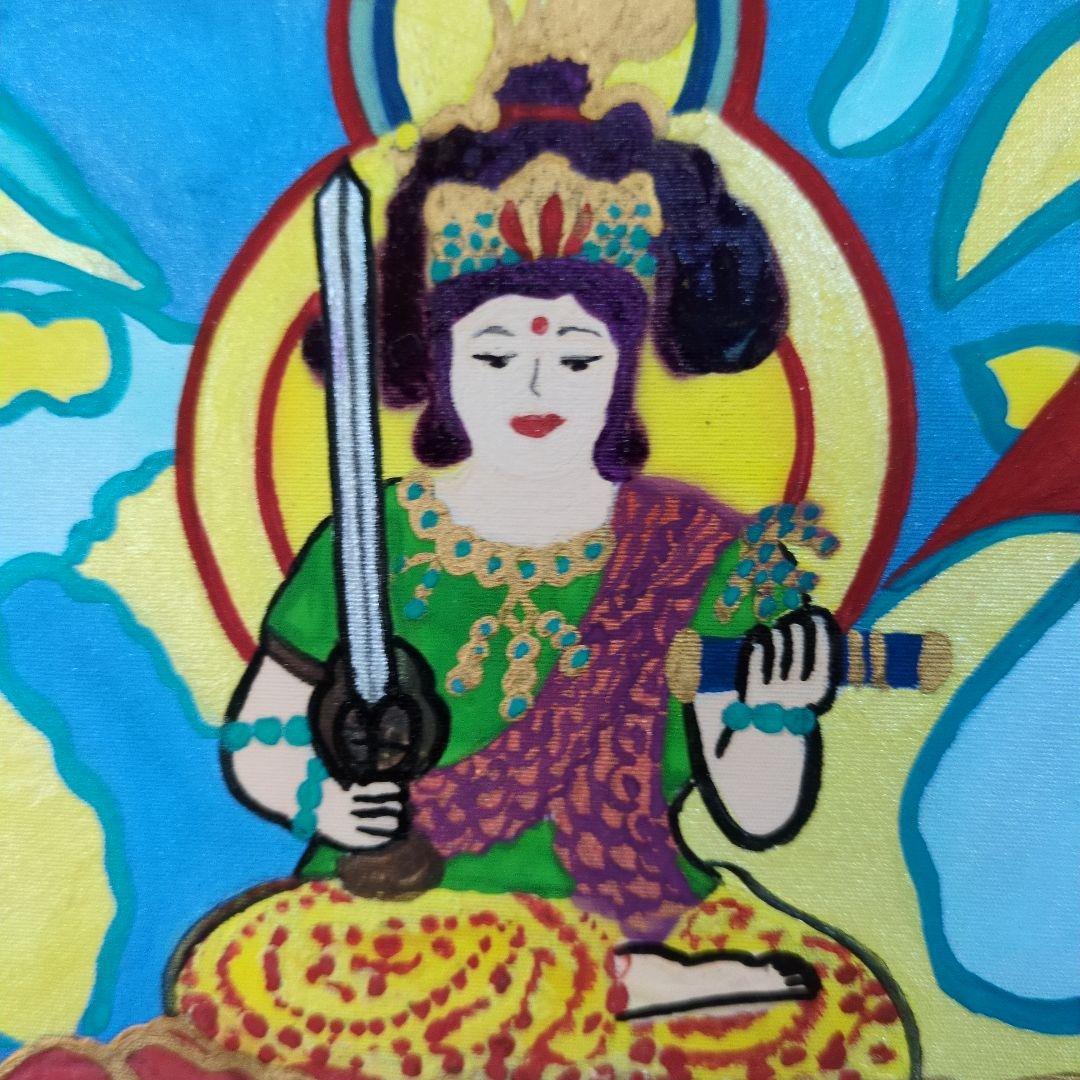 あいはら友子　赤富士に文殊菩薩　学業知恵、事業仕事成就　御守り　軽量