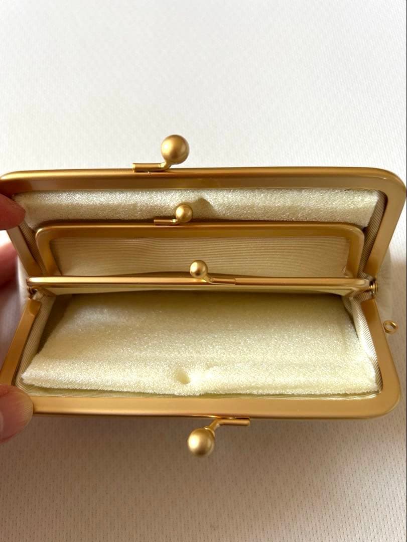 浅草文庫 親子がま口 花菱 ブルー 小銭入れ ケース 財布 文庫革